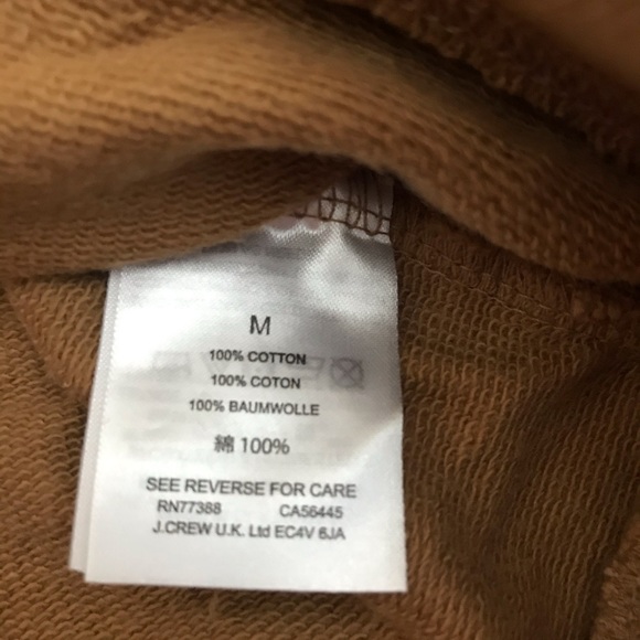J.crew tan ruffled hoodie / sweatshirt, medium - Picture 4 of 5